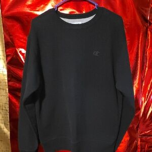 Y2k Vintage Champion Men's Classic Black Crewneck Sweater